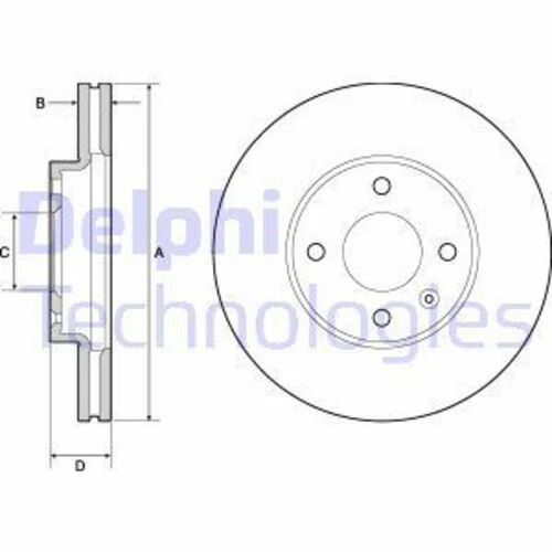 Delphi BG4671C Fren Diski Takım Boyalı Chevrolet Aveo T300 256Mm 03/11- Ön ürün görseli 1