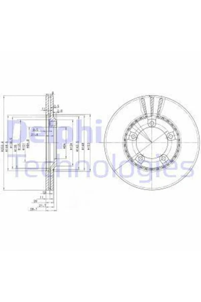 Delphi BG3071 FREN DİSKİ ÖN H100 MINIBÜS 94-08 KAMYONET 97-03 TAK ürün görseli 1