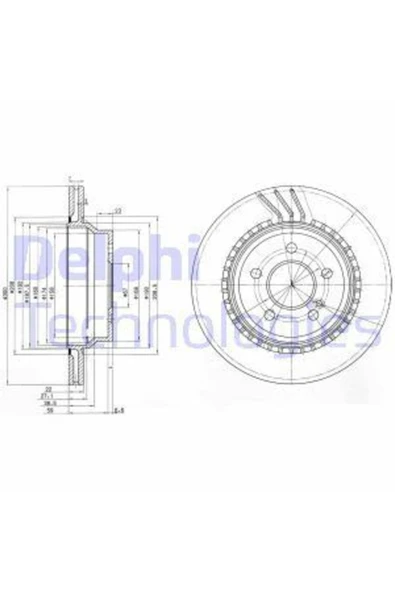 Delphi BG3758 FREN DİSKİ ARKA MERCEDES W204 W211 W219 W212 02- ürün görseli 1