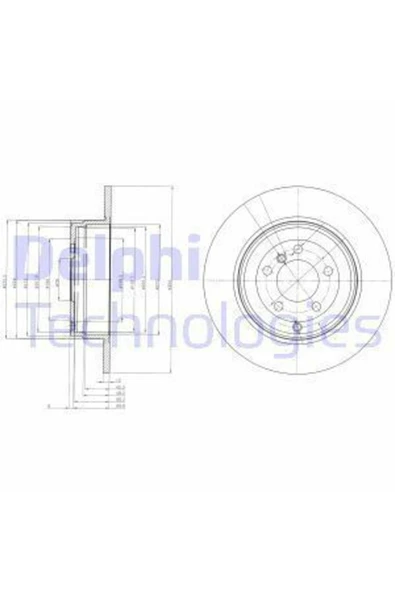 Delphi BG4066 Bg4066 Fren Diski Arka Range Rover Sport 05- ürün görseli 1