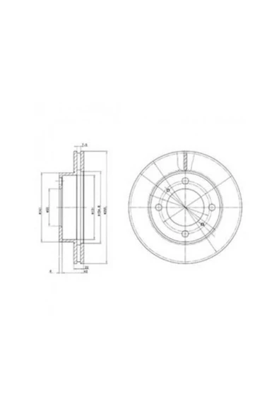Delphi BG2891 FREN DİSKİ ÖN Corolla Uyumlu E100 AE101 AE111 93-02  ENJEK ürün görseli 1