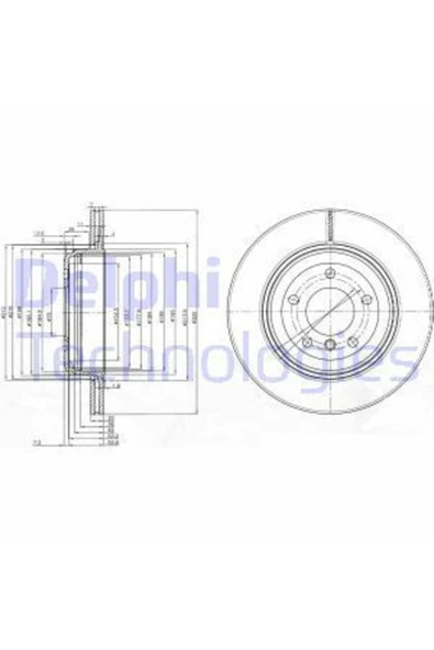 Delphi BG3872 Fren Dıskı Arka Bmw 5 03- Havalı 320mm ürün görseli 1