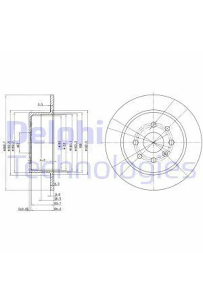 Delphi BG3141 Bg3141 Fren Diski Arka Vectra B 95- ürün görseli 1