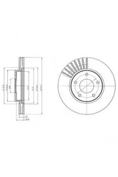 Delphi BG4282C Ön Fren Diski Nıssan Juke 10 Delphı Bg4282c ürün görseli 1