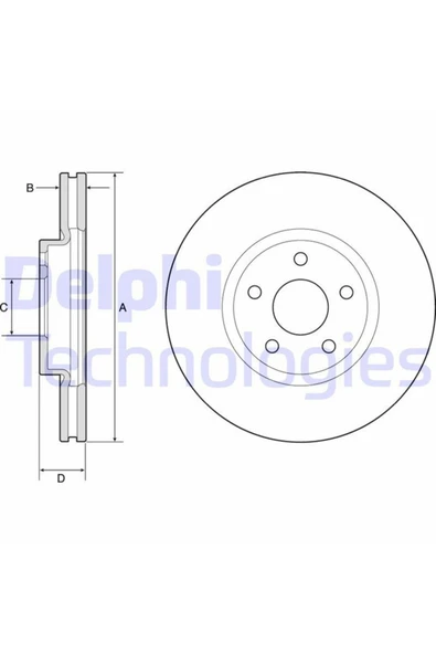 Delphi BG4803C Fren Diski ARKA CIFTLI PAKET GALAXY/S-MAX 15-- ürün görseli 1