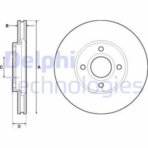 Delphi BG4715C Bg4715c Ön Fren Diski- Ford Ecosport 17- 1854394 ürün görseli 1