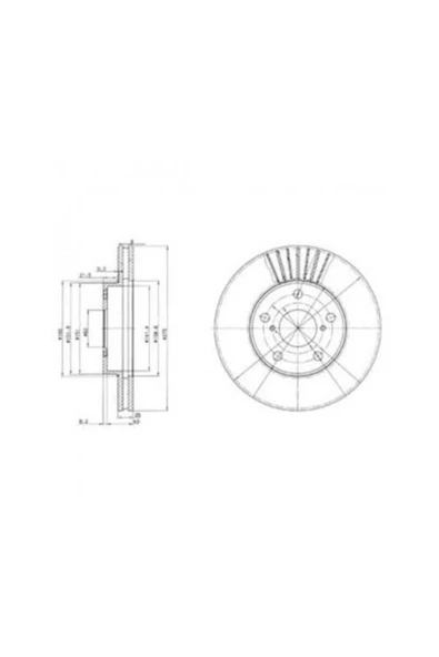 Delphi BG3856 FREN DİSKİ ÖN RAV4 00-06  DIZEL HAVALI 275mm ürün görseli 1