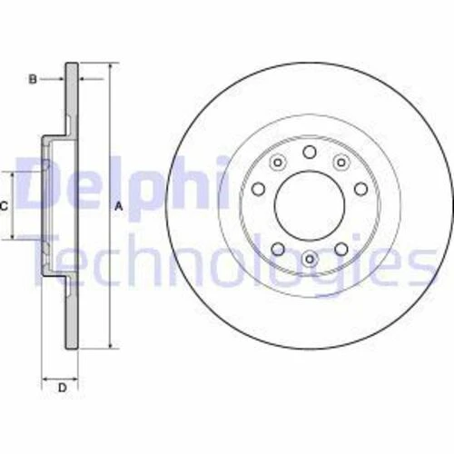 Delphi BG4662C FREN DİSKİ TK BOYALI CITROEN C4 PICASSO PEUGEOT 30 ürün görseli 1
