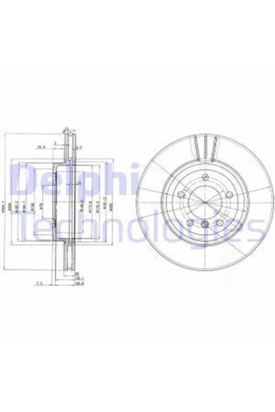 Delphi BG3830 Fren Dıskı Tk Bmw 330 Z4 01/00- On Uyumlu ürün görseli 1