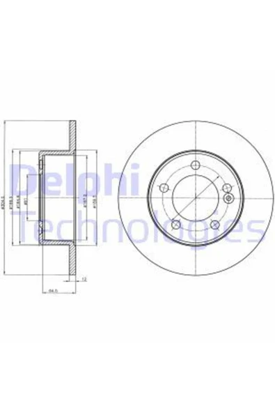 Delphi BG4321 FREN DİSKİ ARKA MASTER III 10- / MOVANO B 10- / NV4 ürün görseli 1