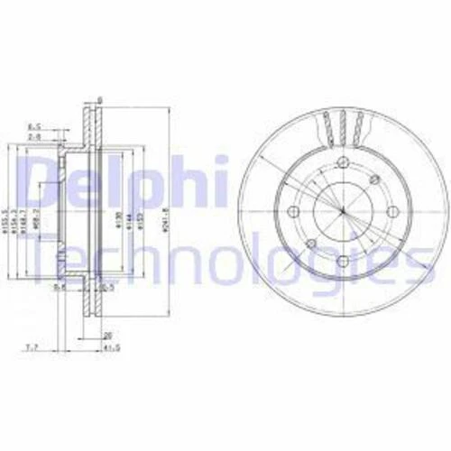 Delphi BG2632 Bg2632 Fren Diski Çiftli Paket Delikli Ön Nissan Primera 01 1990 12 1996 4020690j01 ürün görseli 1