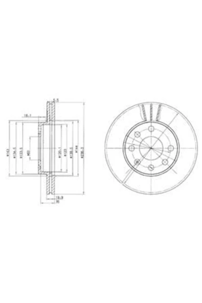 Delphi BG2278 Opel Astra F Ön Fren Diski (236MM)  Marka Bg2278 ürün görseli 1