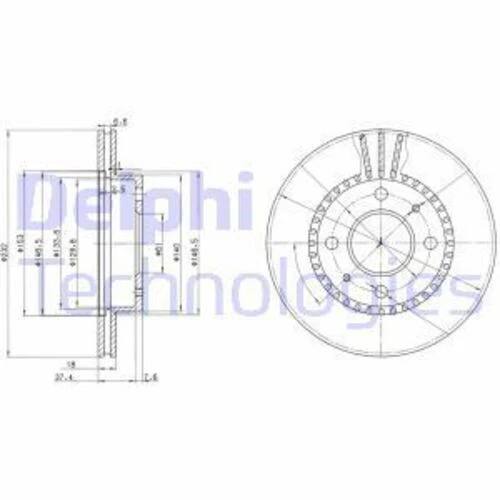 Delphi BG3206 Fren Diski Ön Almera 95-00 Takım ürün görseli 1
