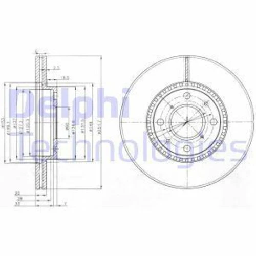 Delphi BG4049C FREN DİSKİ ÖN (CIFTLI PAKET) OPEL AGILA / SUZUKI S ürün görseli 1