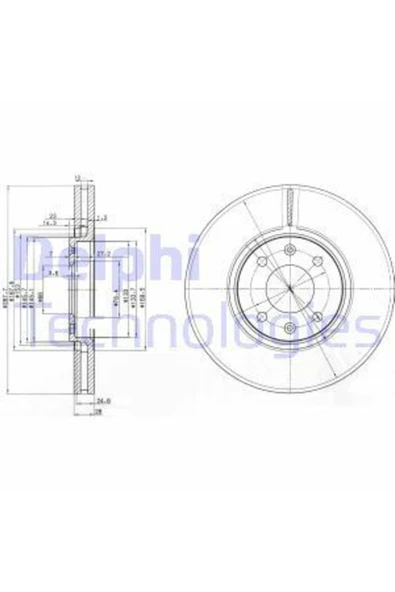 Delphi BG3675 FREN DİSKİ ÇİFTLİ PAKET CITROEN C5-XANTIA 1996 4246 ürün görseli 1