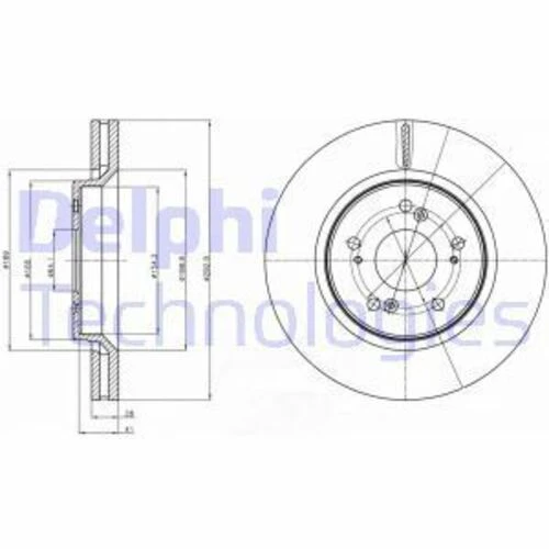 Delphi BG4250C FREN DİSKİ ÇİFTLİ PAKET BOYALI CRV ürün görseli 1