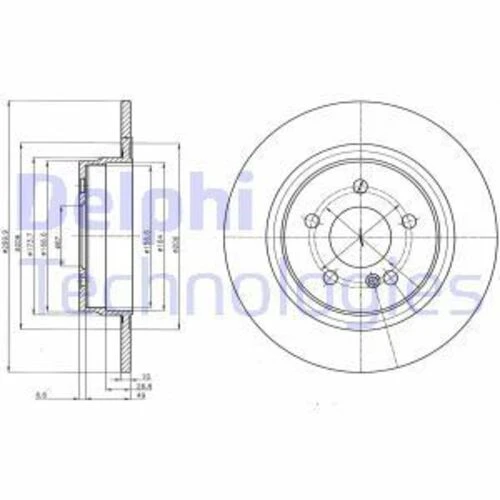 Delphi BG4153C FREN DİSKİ ÇİFTLİ PAKET BOYALI CCLASS.ECLASS ürün görseli 1