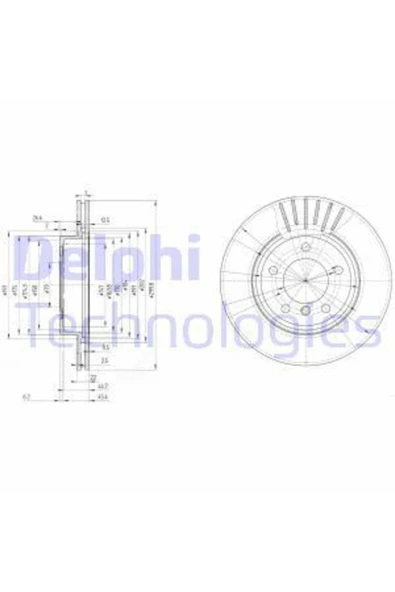 Delphi BG3527C FREN DİSKİ ÖN 300MM KARBON KAPLAMALI 3 E46 ürün görseli 1