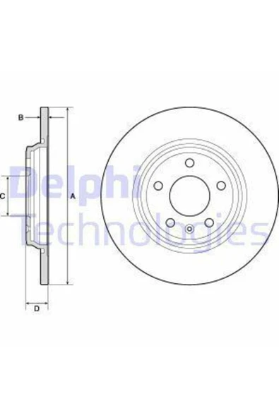 Delphi BG4800C Bg4800c Fren Diski Arka Çiftli Paket Boyalı 5d 300 Mm A4 A5 15- ürün görseli 1