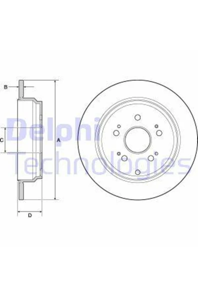 Delphi BG4694C Fren Diski Arka Crv 01- Düz 305Mm ürün görseli 1