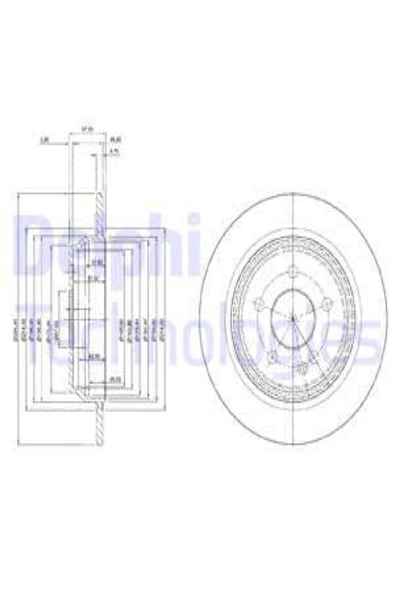 Delphi BG3969 Bg3969 Fren Diski Arka Viano W639 03- Vito W639 03- Düz 296mm ürün görseli 1