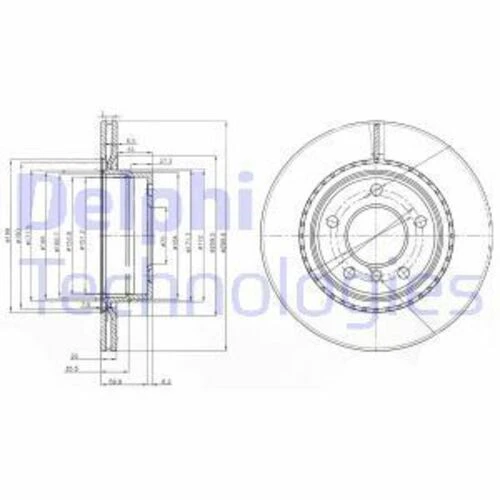Delphi BG3901C Bg3901c Fren Diski Arka Havalı E87 E90 E91 34216764651 ürün görseli 1