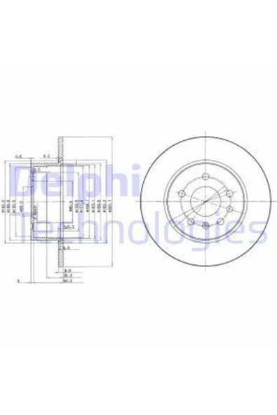 Delphi BG3274 FREN DİSKİ ARKA VECTRA B 95- / 900 93- 9-3 98- 9-5 ürün görseli 1