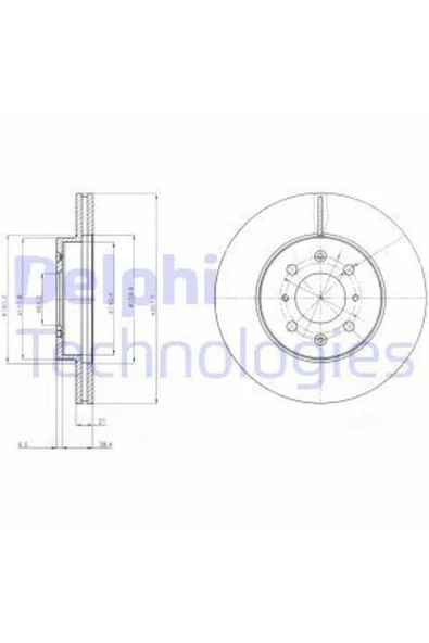 Delphi BG2759 Bg2759 Fren Diski Ön Civic V 91-95 / 25 99- 45 99- 200 95- 539581643 ürün görseli 1