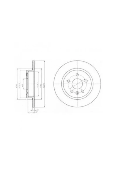 Delphi BG4199C FREN DİSKİ ARKA ASTRA J 09- ZAFIRA C 11- AMPERA 11 ürün görseli 1