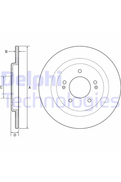 Delphi BG4183C FREN DISKI (CIFTLI PAKET) - BOYALI, DELIKSIZ ürün görseli 1