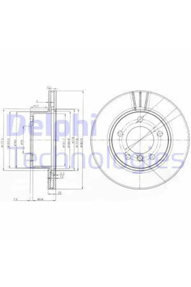 Delphi BG3899C FREN DİSKİ ÖN BMW 1 E87 04-  HAVALI 284mm ürün görseli 1