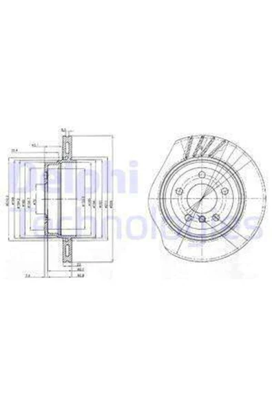 Delphi BG3943 FREN DISKI ARKA BMW X3 E83   OEM ürün görseli 1