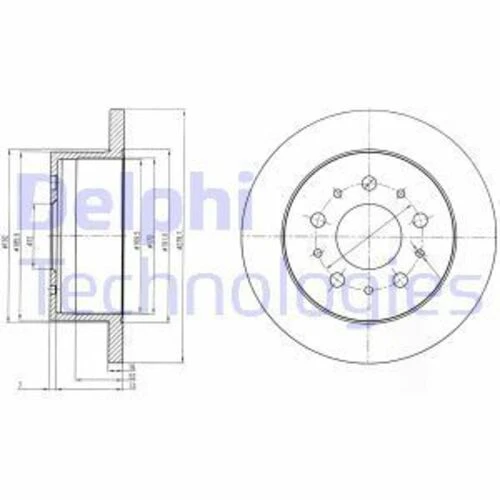 Delphi BG4061 FREN DİSKİ ARKA DUCATO III 06- / BOXER III 06- / JU ürün görseli 1