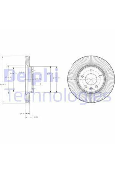 Delphi BG4092C Bg4092c Fren Diski Çiftli Paket Boyalı Captiva.antara ürün görseli 1