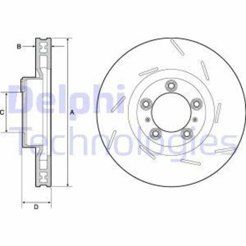 Delphi BG9127C ÖN FREN DİSKİ SAĞ TEKLI PAKET PORSCHE PANAMERA 09 ürün görseli 1