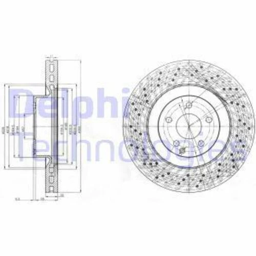 Delphi BG9057 FREN DİSKİ TEKLI PAKET MERCEDES CL500 S420 S450 S50 ürün görseli 1