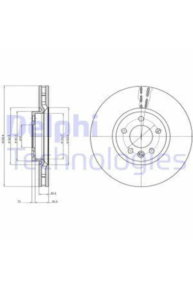 Delphi BG9106 FREN DİSKİ TEKLI PAKET VW CARAVELLE MULTIVAN TRANSP ürün görseli 1