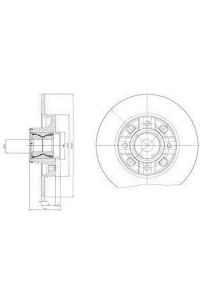 Delphi BG9116RS Bg9116rs Fren Diski Arka 308 07- / C4 Ds4 11- Rulmanlı Düz 249mm ürün görseli 1