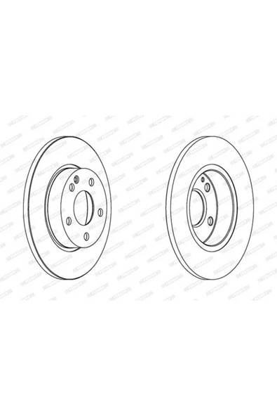 Ferodo DDF1219C Ön Fren Diski Mercedes A-Seri 04-(W169) (276Mm) Takım ürün görseli 1