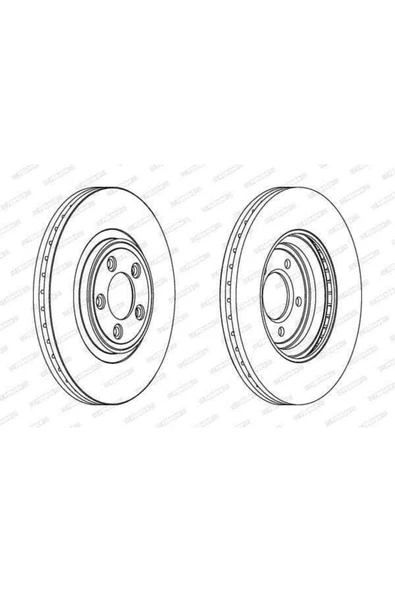 Ferodo DDF1702C Ddf1702c-1 Fren Diski Ön Adet Jaguar Xf 08-rover 326mm 5 Delık 46mm Yükseklik ürün görseli 1