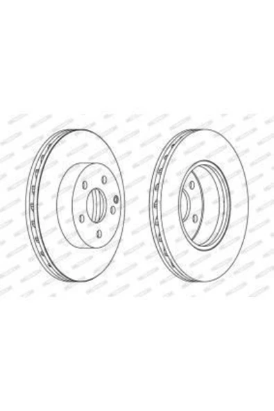 Ferodo DDF1690 FREN DİSKİ ÖN MERCEDES W204 W212 W207 07- HAVALI 2 ürün görseli 1