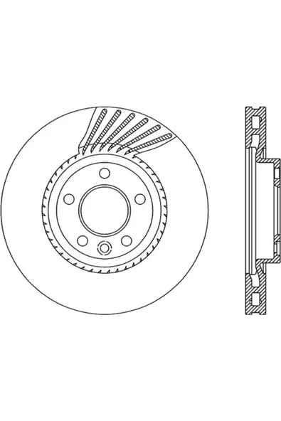 Ferodo DDF1254C Ön Fren Diski T5 03-> Ad. (333mm) (adet Fiyat) ürün görseli 1