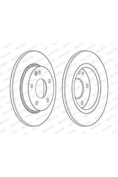 Ferodo DDF1034C Ddf1034c Fren Diski Ön Mercedes W168 ürün görseli 1