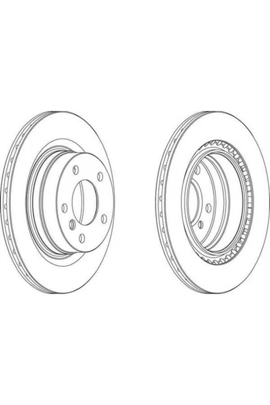 Ferodo DDF1549 Ddf1549 Fren Diski Arka Bmw 1 04- Bmw 3 07-11 Havalı 300mm ürün görseli 1