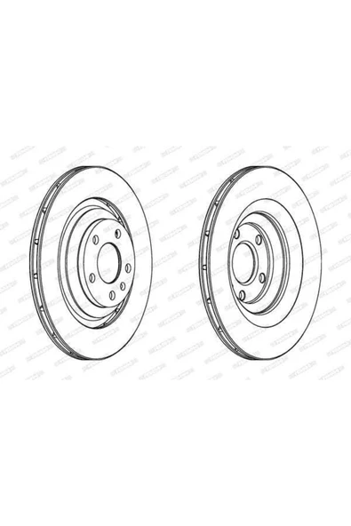 Ferodo DDF1240C Ddf1240c Fren Diski Vw A6 Arka 04- 330×22 Takım ürün görseli 1