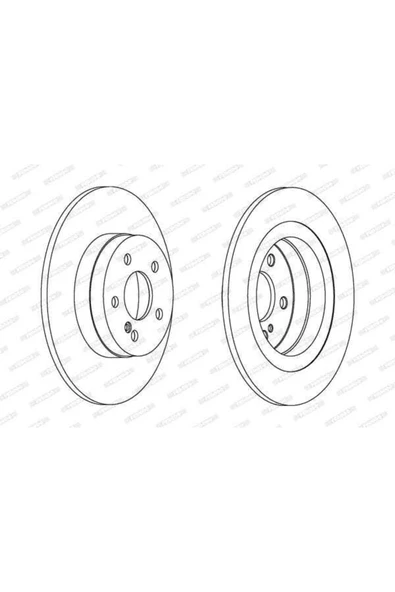 Ferodo DDF1691C Ddf1691c Fren Diski Arka 300 Mm Mercedes C Serisi 180 200 220 230 250 280 320 350 ürün görseli 1