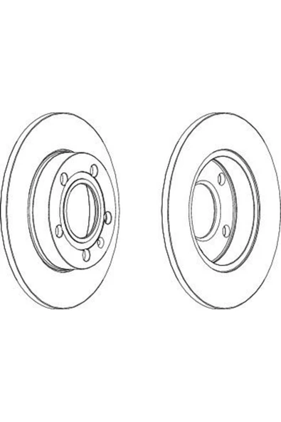 Ferodo DDF1709 FREN DİSKİ ARKA A4 00-09 / EXEO 09- 245x9.9 10 DEL ürün görseli 1
