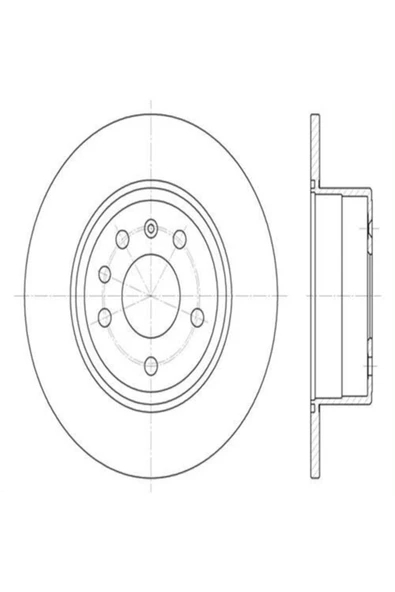 Ferodo DDF811 Fren Dıskı Arka Vectra B 95- / 900 93- 9-3 98- 9-5 97- Düz 286mm 5 Bıjon Uyumlu ürün görseli 1
