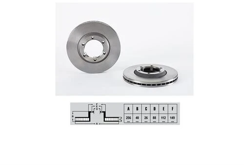 IOTO 10701 -30301 FREN DİSKİ ÖN 256 MM. DMAX 2WD 2002-- ürün görseli 1