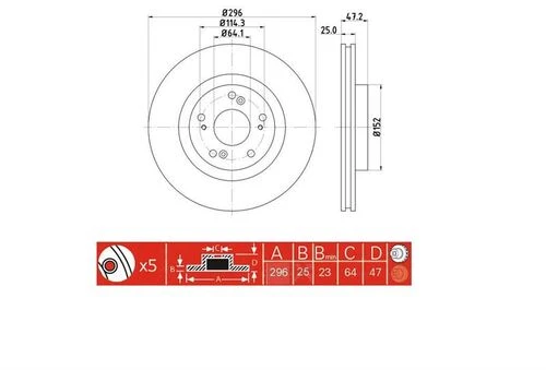 IOTO 10305 -30306 FREN DİSKİ ÖN 296 MM. ACCORD 2008-- ürün görseli 1